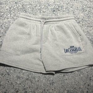 Gray Los Angeles garage sweat shorts
